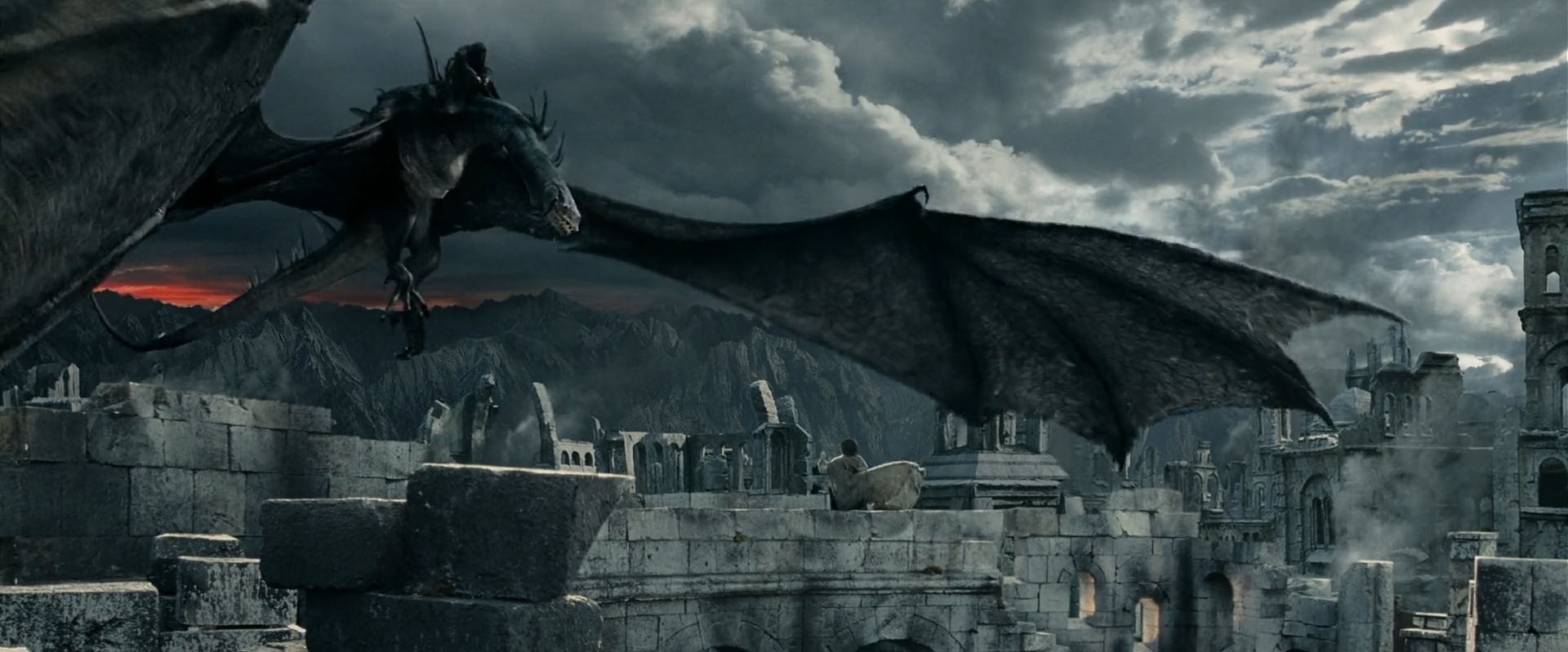 Frodo—and his nervous system—face the Nazgûl at Osgiliath